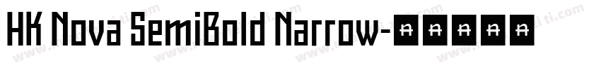 HK Nova SemiBold Narrow字体转换